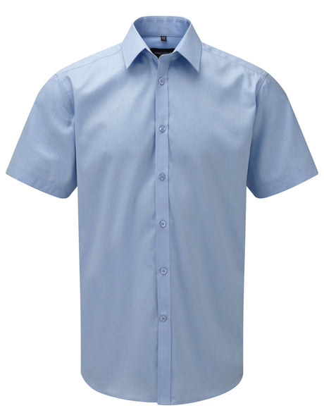 Russell Collection Mens SS H'Bone Shirt