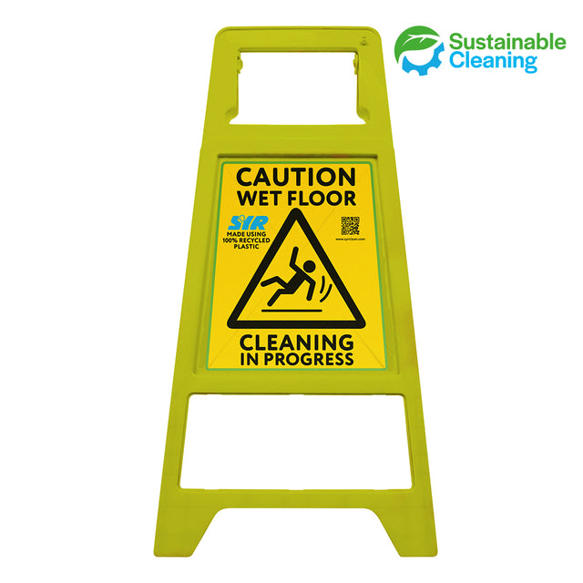 Recycled Safety Floor Sign A Frame – caution wet floor, cleaning in progress.