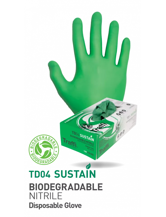 Traffi TD04 Small Sustain Tri Polymer Disposable Glove 100