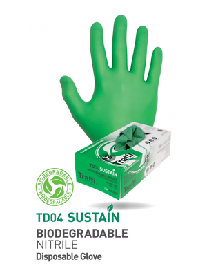 Traffi TD04 Small Sustain Tri Polymer Disposable Glove 100