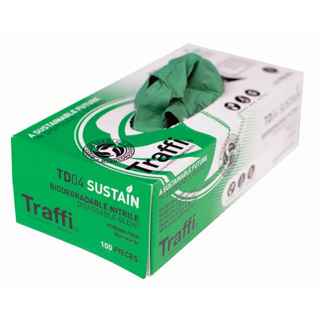 Traffi TD04 Small Sustain Tri Polymer Disposable Glove 100