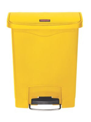 Slim Jim Step‑On Front Pedal Yellow 30L - CB170‑Y 1883573 | Hands‑Free Rubbermaid Waste Bin